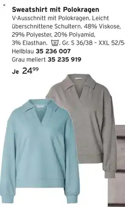 Tchibo Sweatshirt mit Polokragen Angebot
