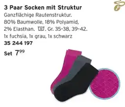 Tchibo 3 Paar Socken mit Struktur Angebot