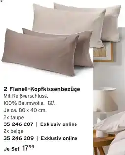 Tchibo 2 Flanell-Kopfkissenbezüge Angebot