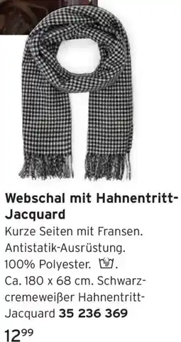 Tchibo Webschal mit Hahnentritt Jacquard Angebot