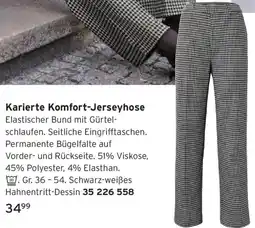 Tchibo Karierte Komfort-Jerseyhose Angebot
