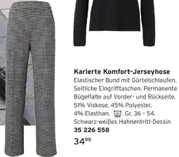 Tchibo Karierte Komfort-Jerseyhose Angebot