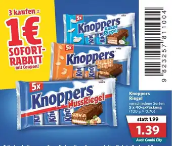 Combi Knoppers Riegel 5x40g Packung Angebot