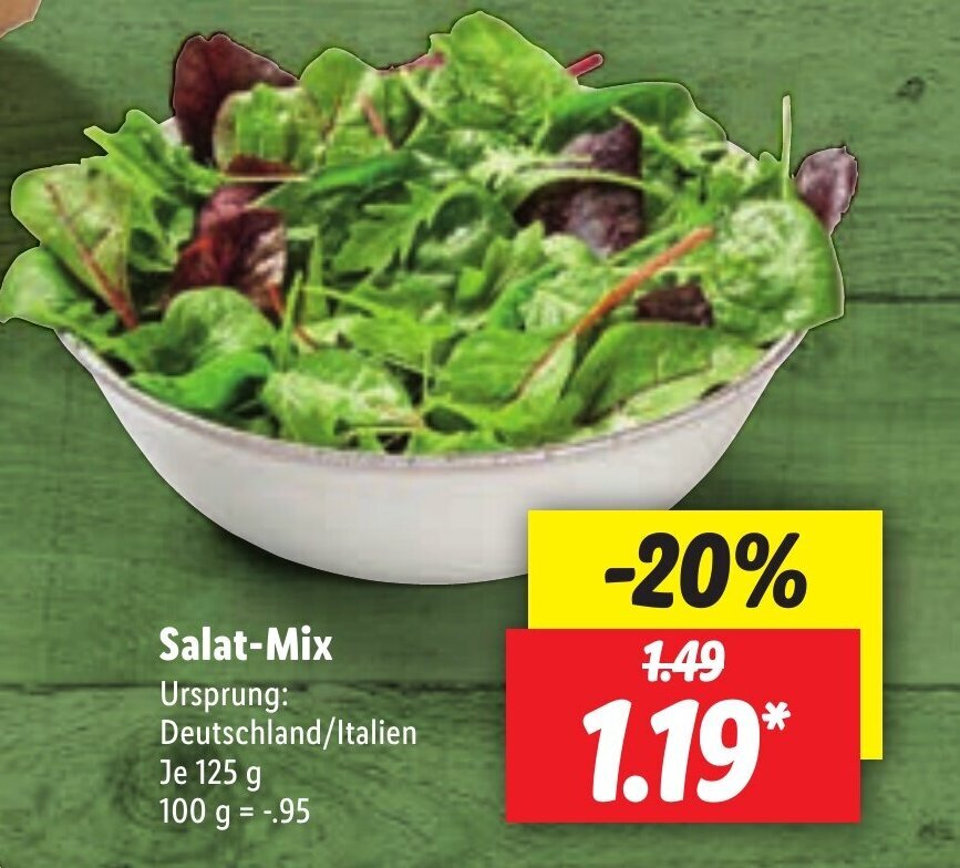Salat Mix 125g Angebot bei Lidl
