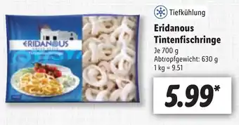 Lidl Eridanous Tintenfischringe 700g Angebot