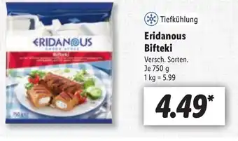 Lidl Eridanous Bifteki 750g Angebot