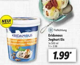 Lidl Eridanous Joghurt Eis 500ml Angebot