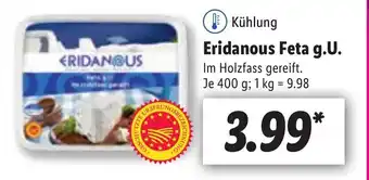 Lidl Eridanous Feta g.U. 400g Angebot