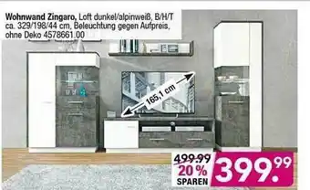 Möbel Boss Wohnwand Zingaro Angebot