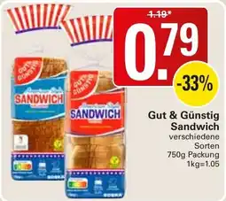 WEZ Gut & Günstig Sandwich Angebot
