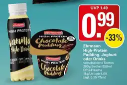 WEZ Ehrmann High-Protein Pudding, Joghurt oder Drinks Angebot