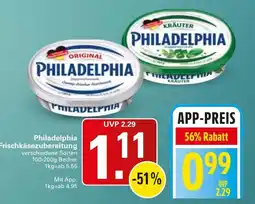 WEZ Philadelphia Frischkäse Zubereitung Angebot