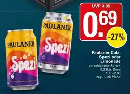 WEZ Paulaner Spezi Angebot