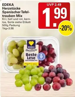 WEZ EDEKA Herzstücke Spanischer Tafeltrauben Mix Angebot