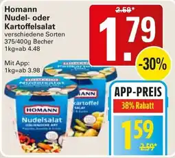 WEZ Homann Nudel- oder Kartoffelsalat Angebot