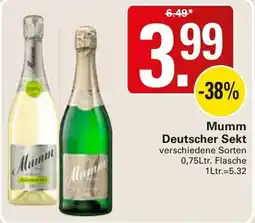 WEZ Mumm Deutscher Sekt Angebot