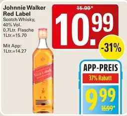 WEZ Johnnie Walker Red Label Scotch Whisky Angebot