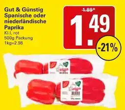 WEZ Spanische oder niederländische Paprika Angebot