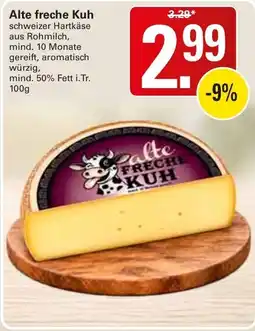 WEZ Alte freche Kuh schweizer Hartkäse Angebot