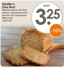 WEZ Schäfer's Chia Brot Angebot