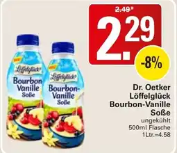WEZ Dr. Oetker Löffelglück Bourbon-Vanille Soße Angebot