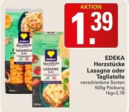 WEZ EDEKA Herzstücke Lasagne oder Tagliatelle Angebot