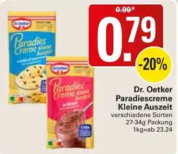WEZ Dr. Oetker Paradiescreme Kleine Auszeit Angebot
