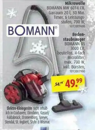 ROLLER Bomann Mikrowelle, Boden Staubsauger Angebot