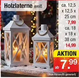 Zimmermann Holzlaterne weiß Angebot