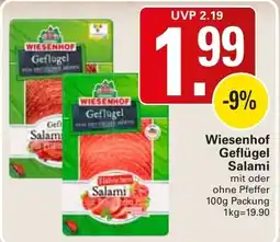 WEZ Wiesenhof Geflügel Salami Angebot