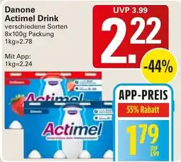 WEZ Danone Actimel Drink Angebot
