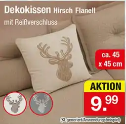 Zimmermann Dekokissen Hirsch Flanell Angebot