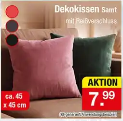 Zimmermann Dekokissen Samt Angebot