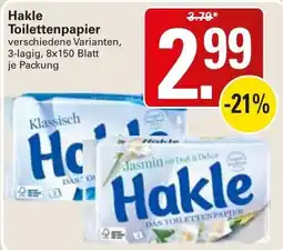 WEZ Hakle Toilettenpapier Angebot
