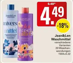 WEZ Jean&Len Waschmittel Angebot