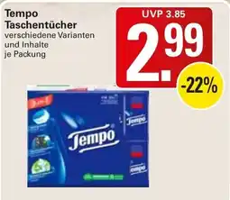WEZ Tempo Taschentücher Angebot
