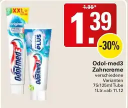 WEZ Odol-med3 Zahncreme Angebot