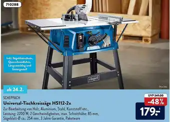 Aldi Nord Scheppach Universal-tischkreissäge Hs112-2x Angebot