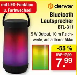 Zimmermann denver Bluetooth Lautsprecher BTL-311 Angebot