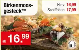 Zimmermann Birkenmoos-gesteck** Angebot