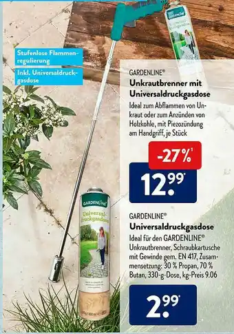 Aldi Süd Gardenline Unkrautbrenner Mit Universaldruckgasdose Universaldruckgasdose Angebot