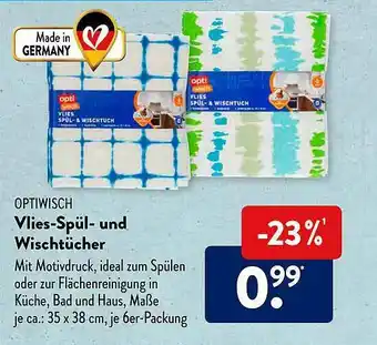 Aldi Süd Optiwisch Vlies-spül- Und Wischtücher Angebot