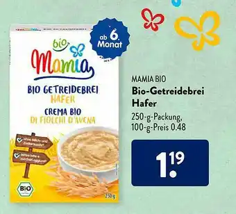 Aldi Süd Mamia Bio Bio-getreidebrei Hafer Angebot