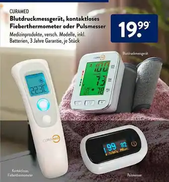 Aldi Süd Curamed Blutdruckmessgerät Kontaktloses Fiberthermometer Oder Pulsmesser Angebot