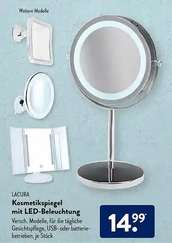 Aldi Süd Lacura Kosmetikspeigel Mit Led-beleuchtung Angebot