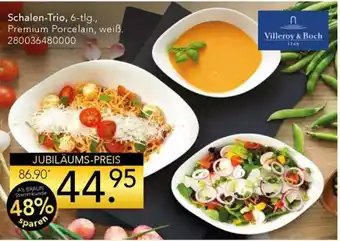 Schalen-Trio, 6-tlg., Premium Porcelain, weiß. Villeroy & Boch