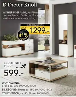 Möbel Braun Dieter Knoll WOHNPROGRAMM Angebot