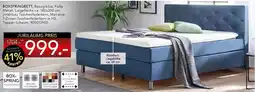 Möbel Braun BOXSPRINGBETT, Bezug blue, Füße Metall Angebot