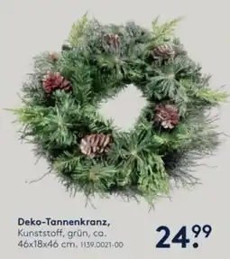 Möbel Rieger Deko-Tannenkranz, Kunststoff, grün Angebot