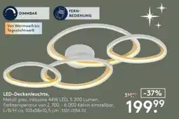 Möbel Rieger LED-Deckenleuchte, Metall grey Angebot